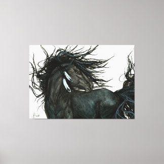Impressão Em Tela Cavalo Frísia por Bihrle