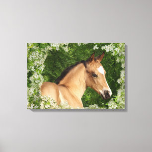 Impressão Em Tela Cavalos da fantasia: Flores