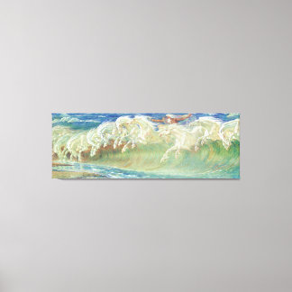 Impressão Em Tela Cavalos do Rei Netuno por Walter Crane