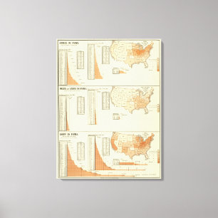 Impressão Em Tela Cavalos, mulas, burros, carneiros