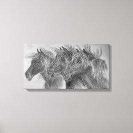 Impressão Em Tela Cavalos selvagens ao vento
