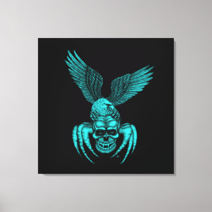 Impressão Em Tela Caveira com Águia