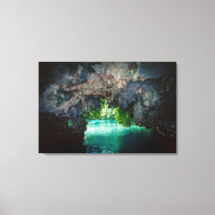 Impressão Em Tela Caverna de Morcegos em Airai, Palau, Micronésia