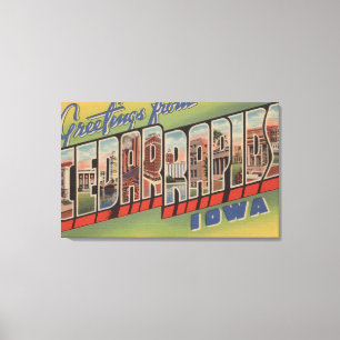 Impressão Em Tela Cedar Rapids, Iowa - grandes cenas da letra
