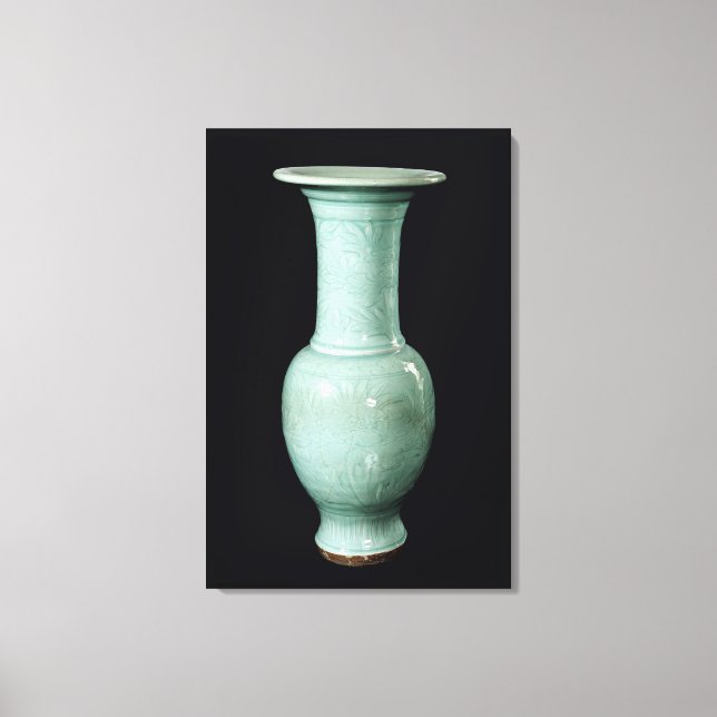 Impressão Em Tela Celadon glaza vase, Dinastia Yuan (Frente)