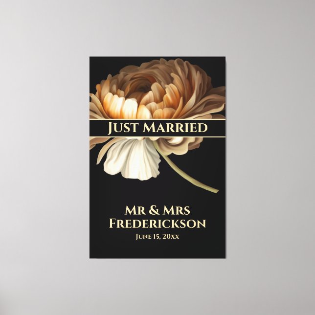 Impressão Em Tela Celebração de Casamento Recem casados Pintado de F (Frente)