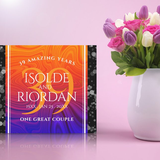 Impressão Em Tela Celebração do 39º aniversário de casamento da Agat (Criador carregado)