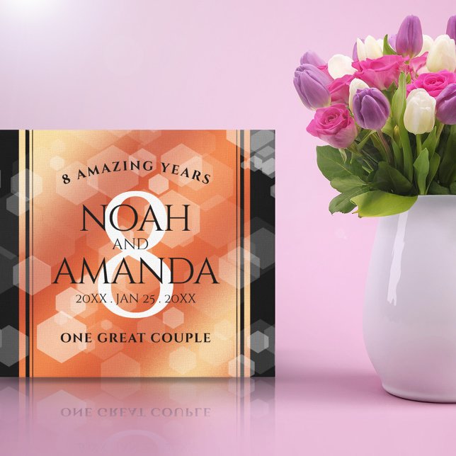 Impressão Em Tela Celebração do aniversário de casamento de Bronze E (Criador carregado)