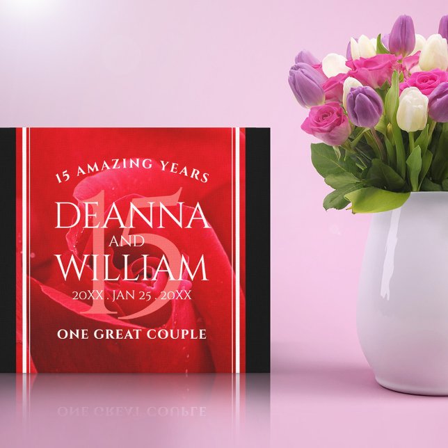 Impressão Em Tela Celebração do Aniversário de Casamento de Rosa 15  (Criador carregado)