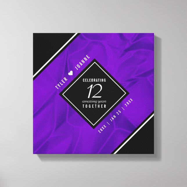 Impressão Em Tela Celebração do Aniversário do Casamento da Seda da  (Frente)