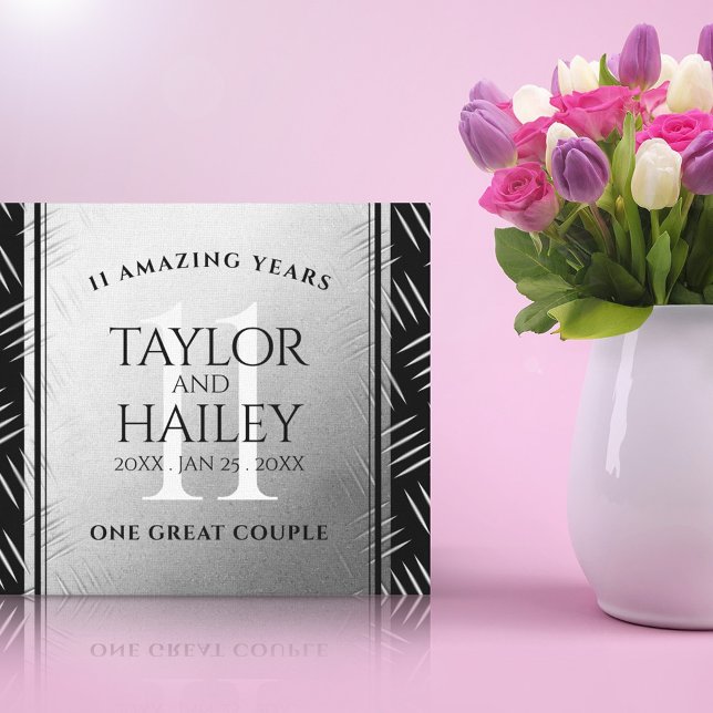 Impressão Em Tela Celebração do Aniversário do Casamento de Aço Eleg (Criador carregado)