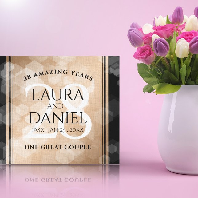 Impressão Em Tela Celebração do Aniversário do Casamento Linen 28 (Criador carregado)