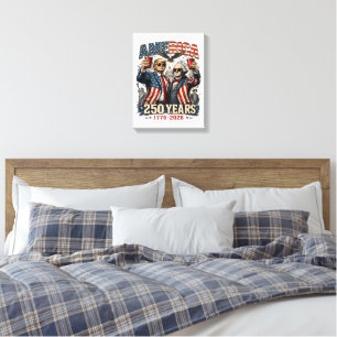Impressão Em Tela Celebração Patriótica América 250 Anos