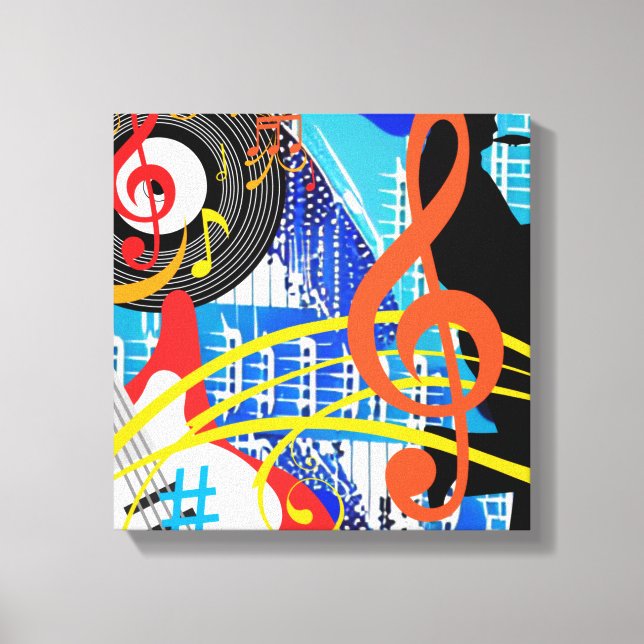 Impressão Em Tela Celebrando Música (Frente)