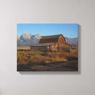 Impressão Em Tela Celeiro Rústico Parque Nacional Grand Teton Wyomin