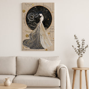 Impressão Em Tela Celestial Muse Wall Art   Dreamy Cosmic Mulher