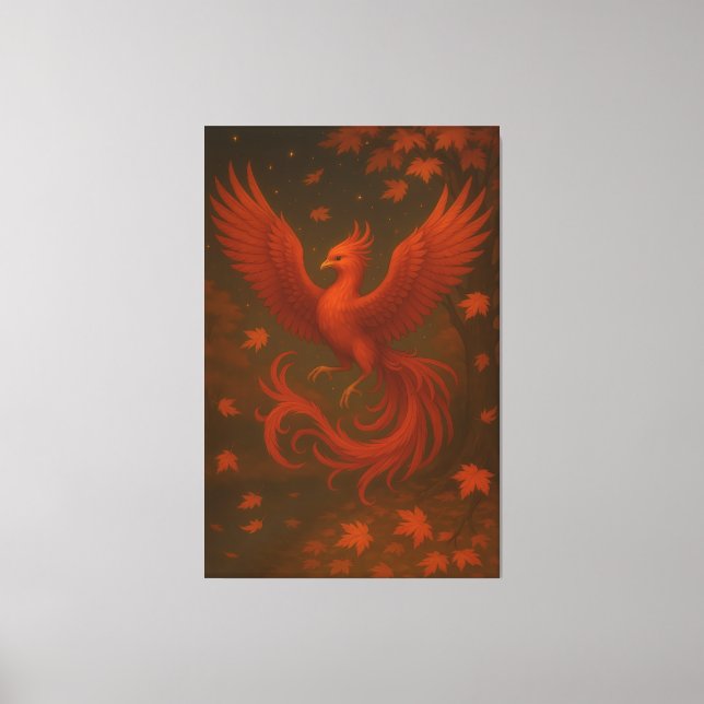 Impressão Em Tela Celestial Phoenix in Autumn – Fine Art Premium Can (Frente)