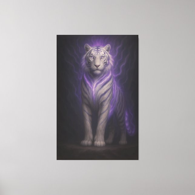 Impressão Em Tela Celestial Violet Lightning Tiger – Silent Storm Gu (Frente)