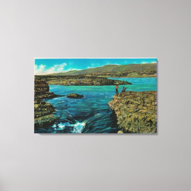 Impressão Em Tela Celilo Cai no Rio Columbia (Frente)