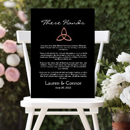 Impressão Em Tela Celtic Trinity Knot Irish Wedding Vows Handfast