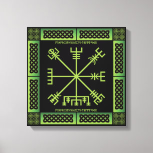 Impressão Em Tela Celtic Vegvisir Tela