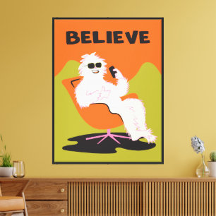 Impressão Em Tela Celular de pop de arte retro Yeti Bigfoot
