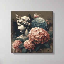 Impressão Em Tela Cena Clássica com estátua de gipsum