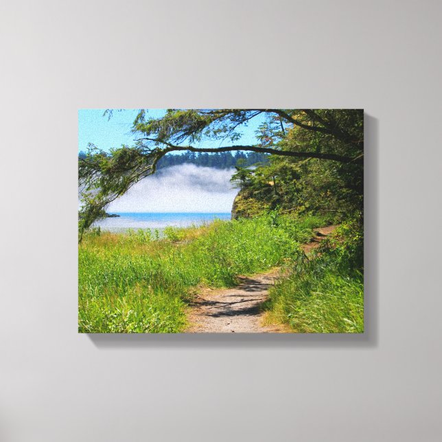 Impressão Em Tela Cena costeira, caminho para praia, costa marítima, (Frente)