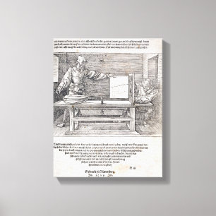 Impressão Em Tela Cena curso de Durer do "na arte do desenho",