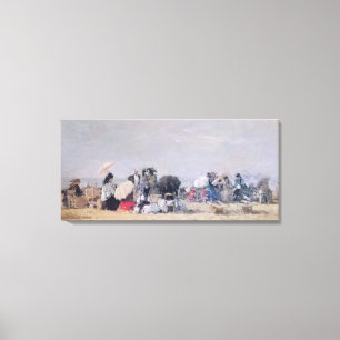 Impressão Em Tela Cena da praia, Trouville, 1873