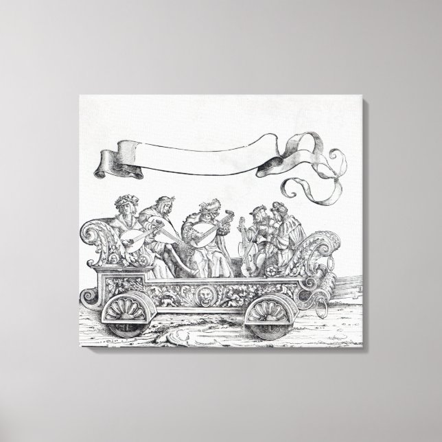 Impressão Em Tela Cena da Procissão Triunfal de Maximiliano (Frente)