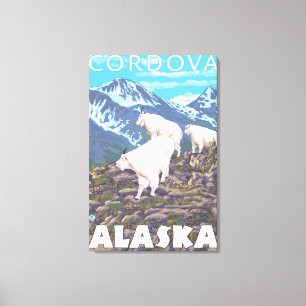 Impressão Em Tela Cena das cabras de montanha - Cordova, Alaska