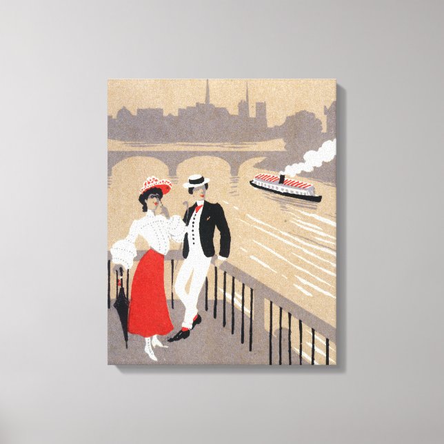Impressão Em Tela Cena de Arte de La Cite (Frente)