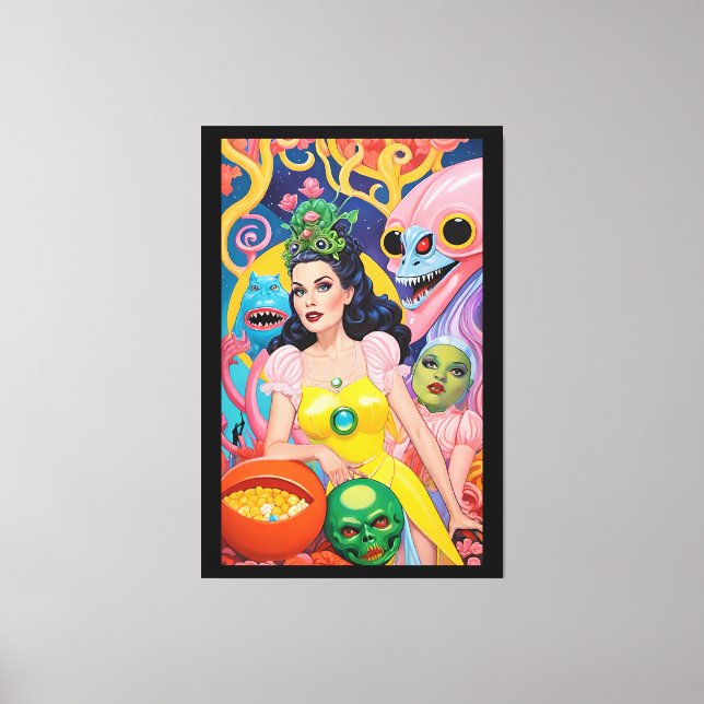 Impressão Em Tela Cena de Beleza do Halloween - Ken Gage Art (Frente)