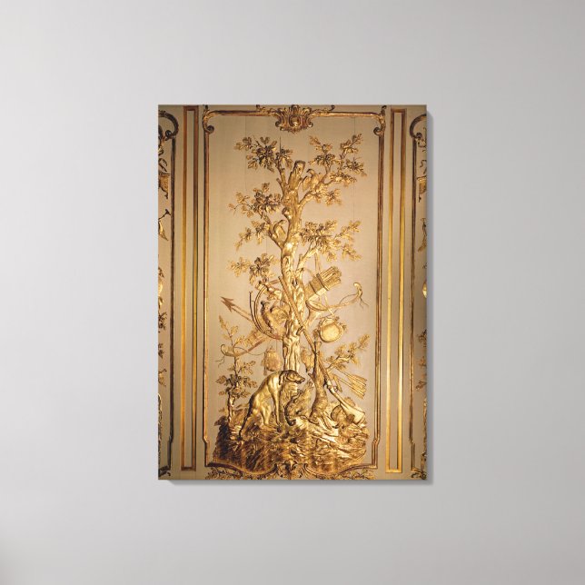 Impressão Em Tela Cena de caça, despejo de madeira de jantar (Frente)