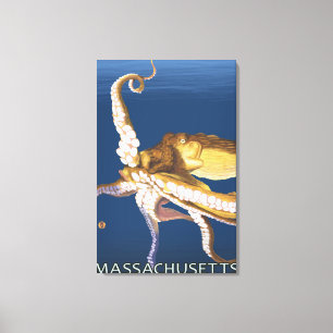 Impressão Em Tela Cena de MassachusettsOctopus