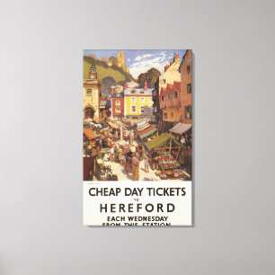 Impressão Em Tela Cena de Mercado Poster