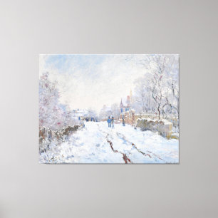 Impressão Em Tela Cena de neve de Monet em Argenteuil