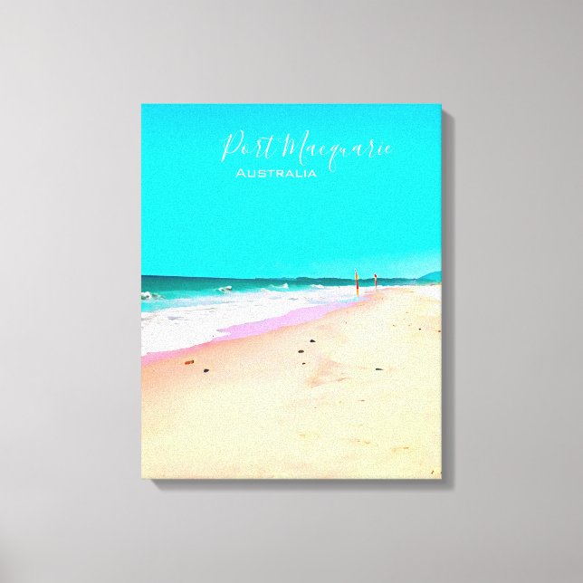 Impressão Em Tela Cena de praia de Port Macquarie, Austrália (Frente)