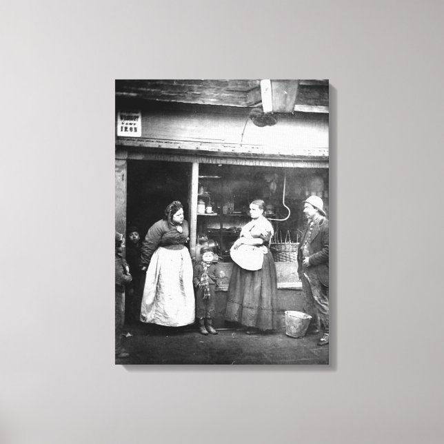 Impressão Em Tela Cena de rua em Victorian London (Frente)