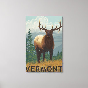 Impressão Em Tela Cena de VermontElk