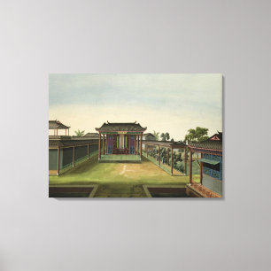 Impressão Em Tela Cena do jardim, c.1820-40 (w/c no papel) 2