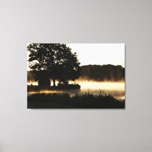 Impressão Em Tela Cena do Lago Morning 36x24 (90x60cm) waccn