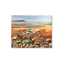 Cena do oceano de praia do Mar de Tides