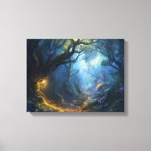 Impressão Em Tela Cena Noturna de Fae Fantasy Forest