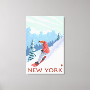 Impressão Em Tela Cena nova de YorkSnowboarder