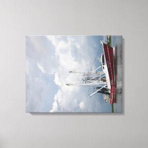 Impressão Em Tela Cenário do barco do camarão