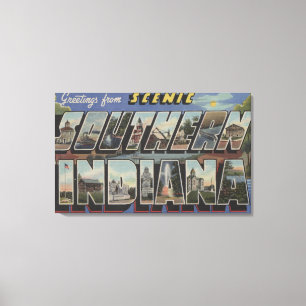 Impressão Em Tela Cenas da letra de Indiana (do sul) - grandes