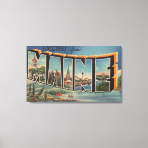 Impressão Em Tela Cenas da letra de Maine (inverno) grandes