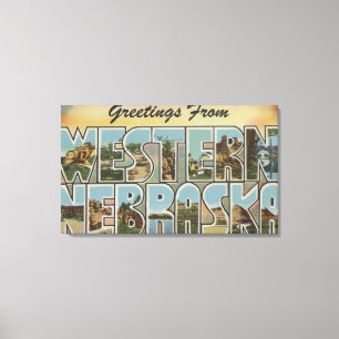 Impressão Em Tela Cenas da letra de Nebraska (ocidental) - grandes